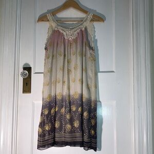 Ultra Pink Boho Ombre Sleeveless Dress